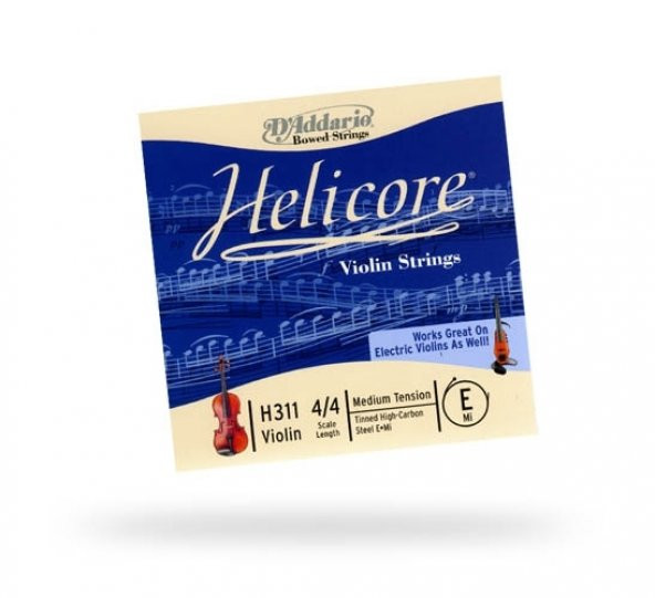 DADDARIO H311 KEMAN&ELEKTRO KEMAN TEK TEL, HELICORE, E-Mİ, SCALE   