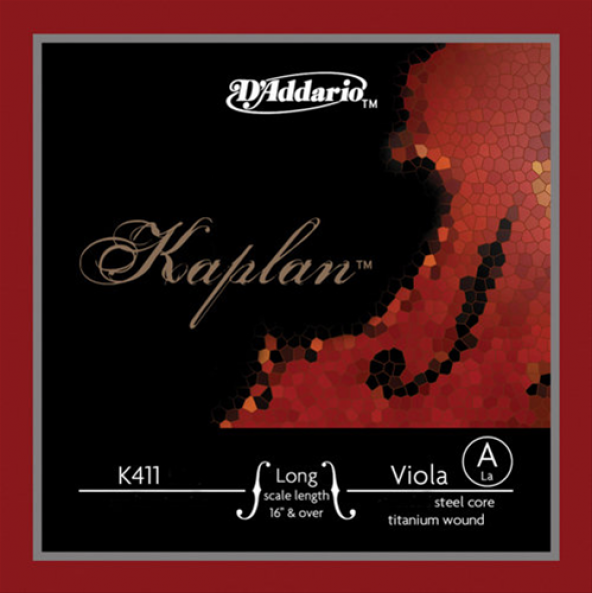 DADDARIO K411LH VIOLA TEK TELİ, KAPLAN, LONG SCALE 16" & OVER, A-( KAPLAN VIOLA A LONG HVY :DADDARIO ABD