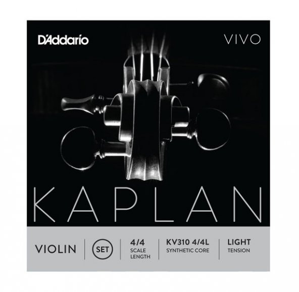 DADDARIO KV310L KEMAN TEL SETİ, KAPLAN VIVO, 4/4 SCALE, LIGHT TENS ürün görseli