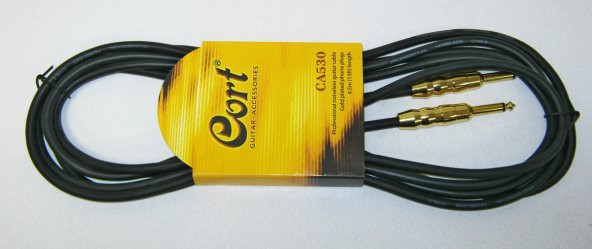CORT CA530 BK GİTAR KABLO GÜRÜLTÜSÜZ 4,5M (NOISLESS), SİYAH, Gitar Kablo Gürültüsüz 4,5M (Noısless) Nude Cable Siyah