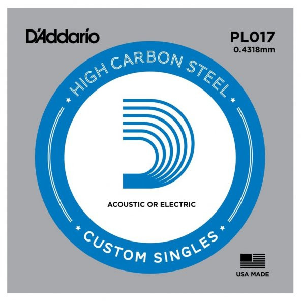 DADDARIO PL017 ELEKTRO VE AKUSTİK TEK TEL, G-(SOL), HIGH CARBON S  