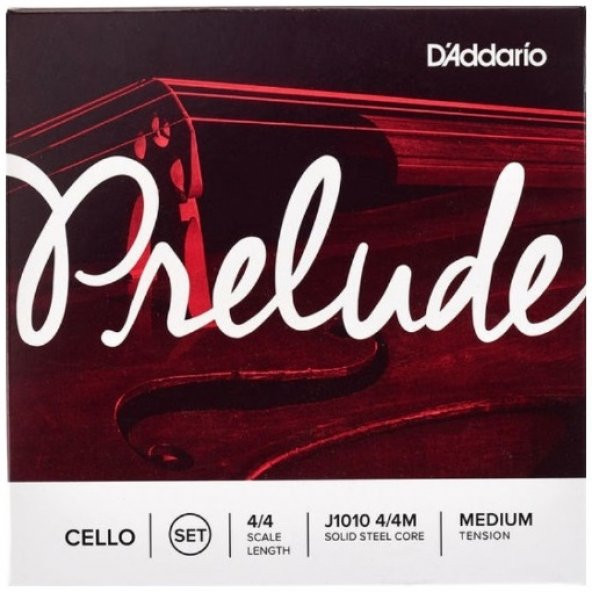 DADDARIO J1010 CELLO TEL SETİ, PRELUDE, 4/4 SCALE, MEDIUM TENSION