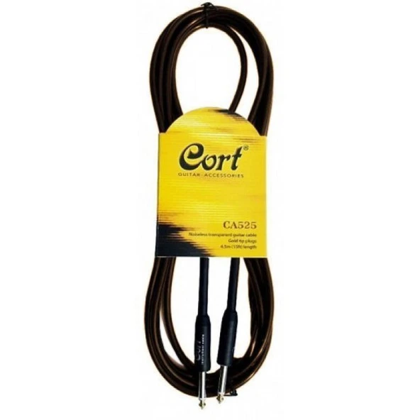 CORT CA525BK Guitar Cable 4.5mt. Enstrüman Kablosu - Gitar Kablo - Resim 3