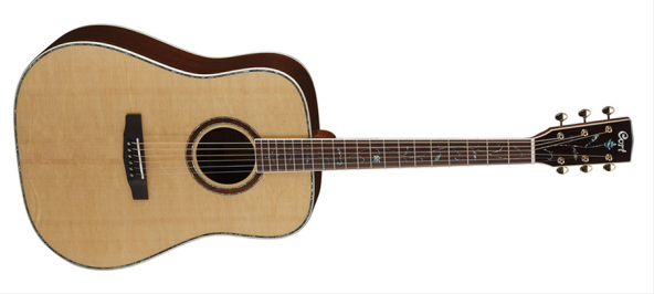 Cort Earth1200nat Akustik Gitar, Masif Ladin Kapak, Natürel Akustik Gitar