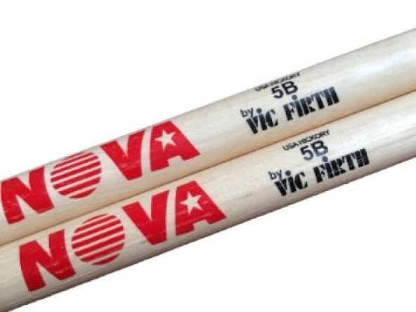 VICFIRTH N5B BAGET(ÇİFT) NOVA 5B WOOD, HICKORY, 16"x0.595", MED Baget(Çift) Nova 5B Wood - Resim 3
