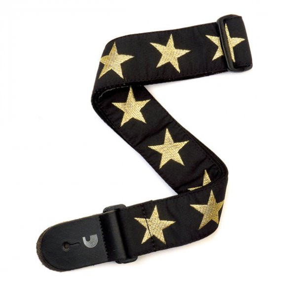 PLANETWAVES 20T05 GİTAR ASKISI DOKUMA GOLD STAR Woven Guitar Strap, Gold Star