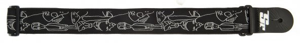 PLANETWAVES 50JS05 GİTAR ASKISI DOKUMA JOESATRIANI GÜMÜS FIGUR SİLVER Gitar Askısı Dokuma Joe Satrıanı Gümüs Fıgur Silver Sketches - 2