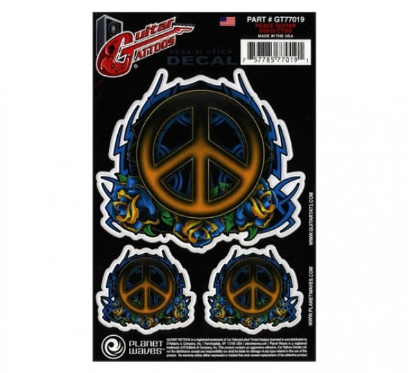 PLANETWAVES GT77019 GTR TATTOO-PEACE TRIBAL  STİCKER Gtr Tattoo-Peace Trıbal Sticker