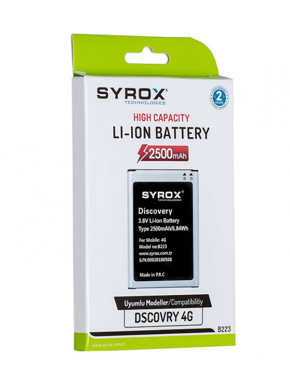 Syrox General Mobile Discovery 4G Batarya - SYX-B223