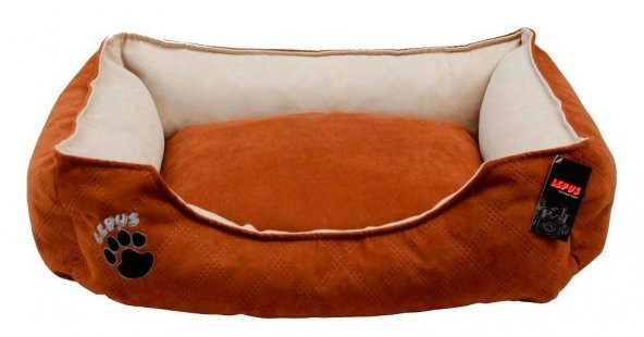 Lepus Soft Köpek Yatak Large Koyu Kahverengi EN60cm-YÜK.24cm-BOY75cm