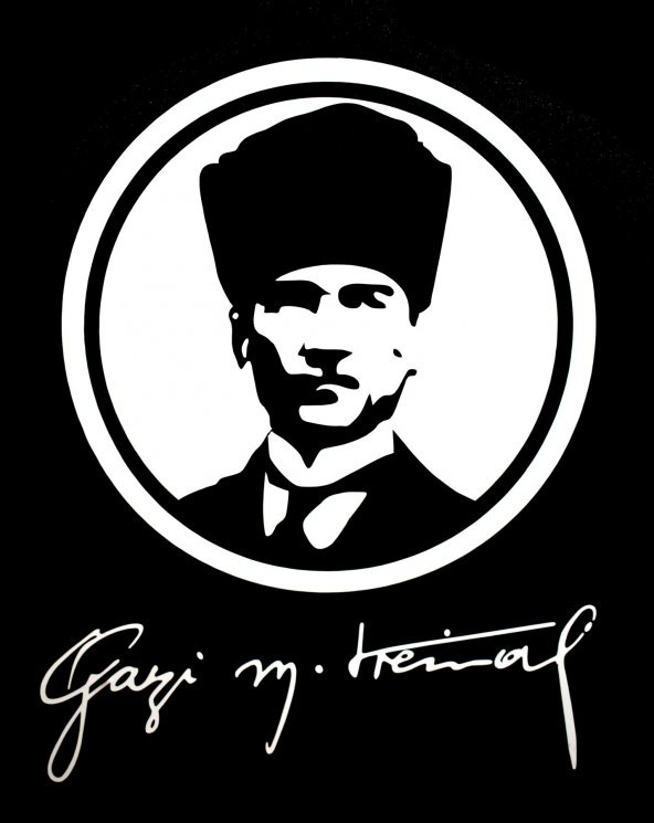 Gazi K. Atatürk Silüeti Sticker