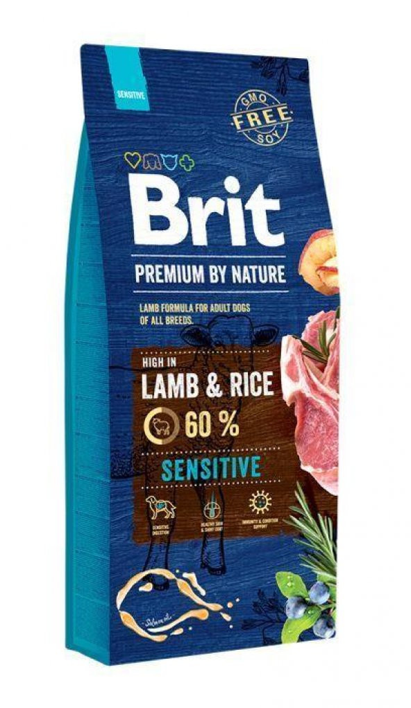 Brit Premium Sensitive Lamb Kuzu Etli Yetişkin Köpek Maması 15 KG