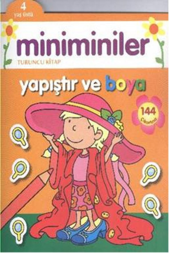 Miniminiler Yapıştır ve Boya Turuncu Kitap