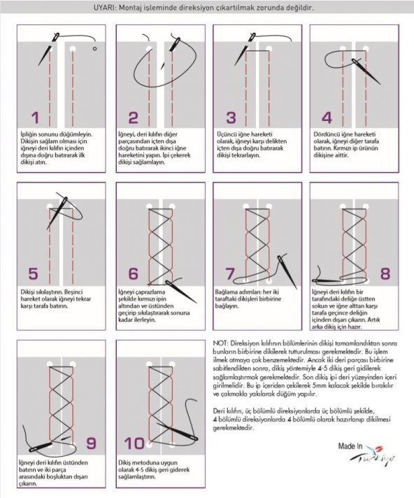 Volkswagen Passat B5 Deri Direksiyon Kılıfı Araca Özel Dikmeli - 3