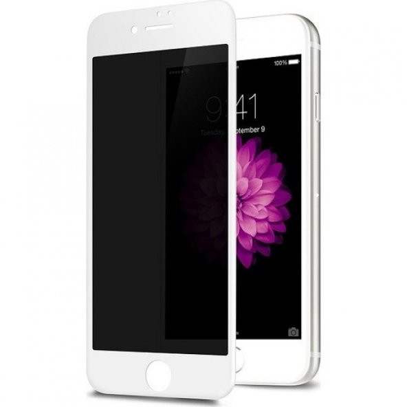 Apple iPhone 7 5D Hayalet Ekran Koruyucu Beyaz