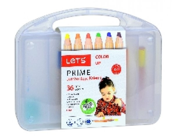 Lets Prime 36lı Jumbo Boya Kalemi Plastik Kutu