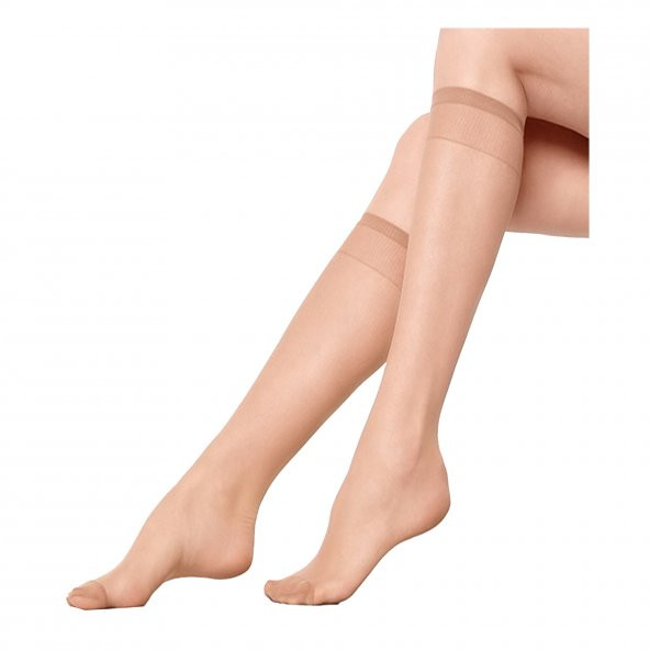 6Lı Paket Or-Al 20 Denye Dizaltı Kadın Çorap