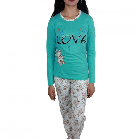 Ekonomik Kadın Pijama Takımı - Pamuk Bayan Pijama Takım