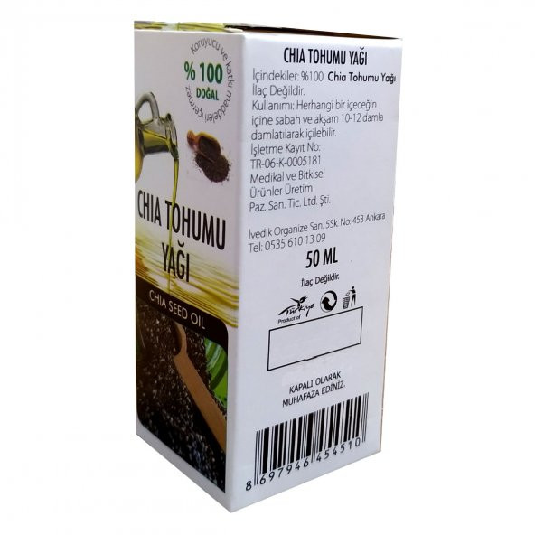 Tabiat Market Chia Tohumu Yağı 50 ML - 5