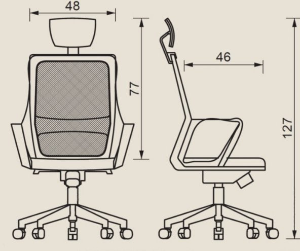 Ofis Fileli Müdür Koltuğu Çalışma Koltuğu - 3