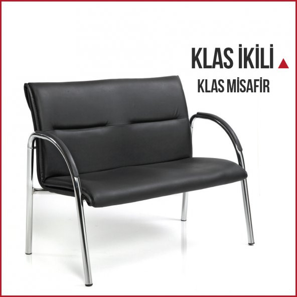 CLAS İKİLİ BEKLEME KOLTUK''OFİS BEKLEME SANDALYESİ''İKİ KISILIK