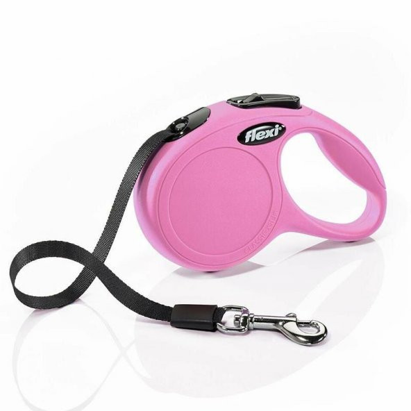 Flexi New Classic Medium Otomatik Tasma 5 Mt Şerit Pembe - 2