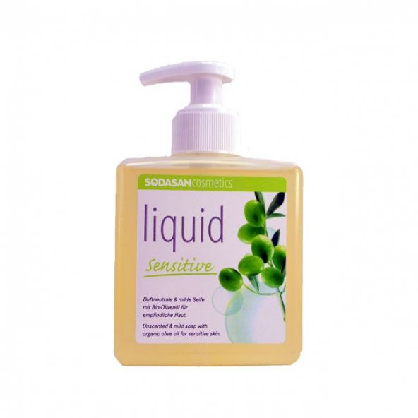 SODASAN Organik Sıvı Sabun Zeytinyağlı Kokusuz Hassas - 300 ML