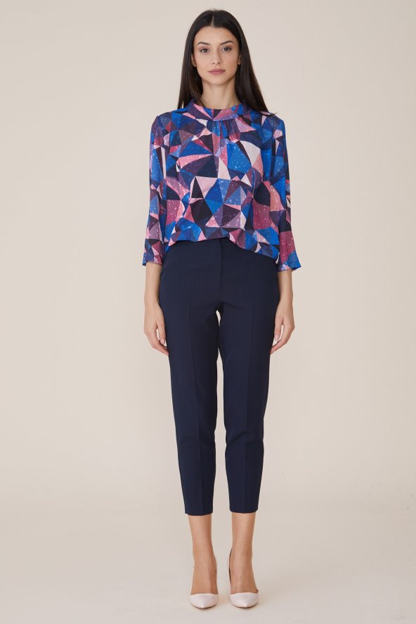 PANTOLON BAYAN 1695 LACİVERT - 3