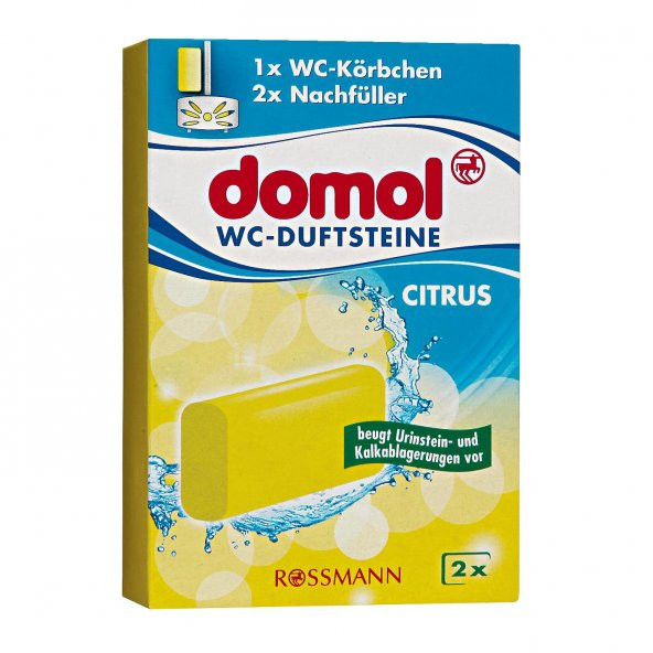 Domol Tuvalet Kokusu Limon - Klozet Askı Aparatlı 2x40 g