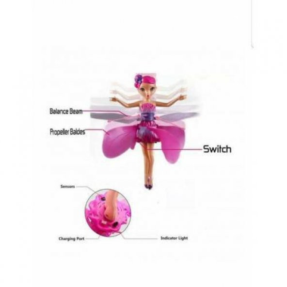 Uçan Peri Hareket Sensörlü Sihirli Flying Fairy Oyuncak Peri Kız - 4