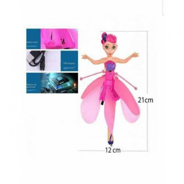 Uçan Peri Hareket Sensörlü Sihirli Flying Fairy Oyuncak Peri Kız - 5