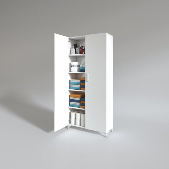 Kenzlife mutfak dolabı rabia 188*070*032 byz kapaklı ayaklı banyo evrak ofis kitaplık ayakkabılık kiler - 3