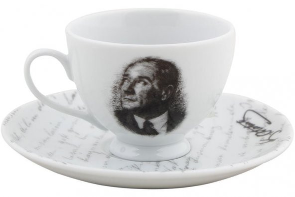 Porland Atatürk Tabaklı Kahve Fincanı 80cc