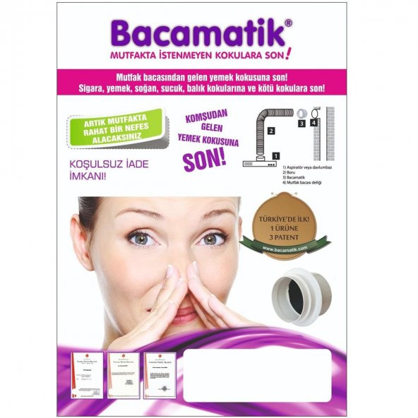 Bacamatik Aspiratör Davlumbaz Baca Klapesi Koku Önleyici 24 Adet - 3