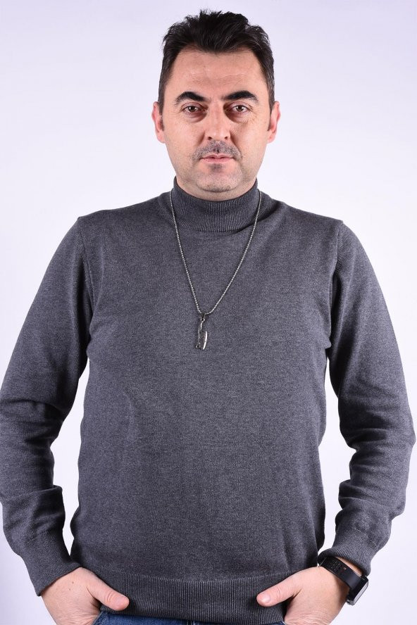 JKMA20051 JANTİ KOLYE SATIR FİGÜRLÜ GRİ - 3