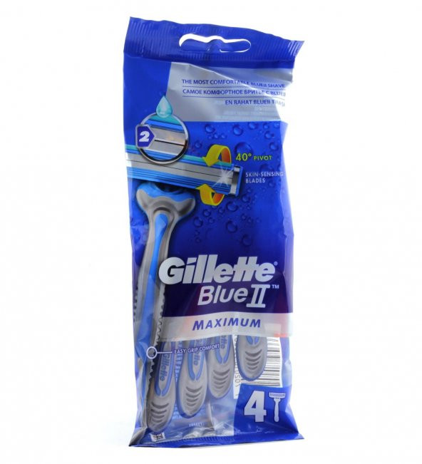 Gillette Blue 2 Maximum Tıraş Bıçağı 4 Lü Poşet
