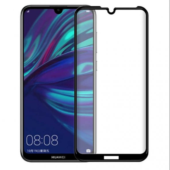 ​​Huawei Y6 2019 Tam Kaplayan Kavisli Ekran Koruyucu Cam ​ ​