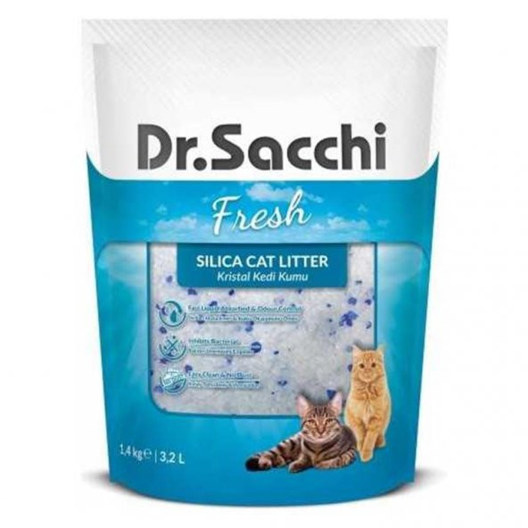 Dr Sacchi Kristal Silika Kedi Kumu 1,4 kg (3,2 Lt)