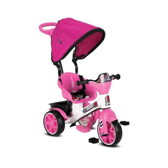 121 BOBO ÜÇ TEKER TENTELİ İTMELİ BİSİKLET (PEMBE)