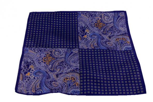 Mor Kareli ve Şal Desen Mendil Brianze M-64 - 2