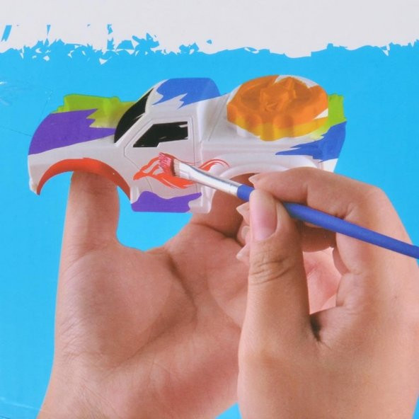 Diy Suv Eğitici 2 Farklı Suv Araçlı 15 Parça Araba Boyama Seti - 4