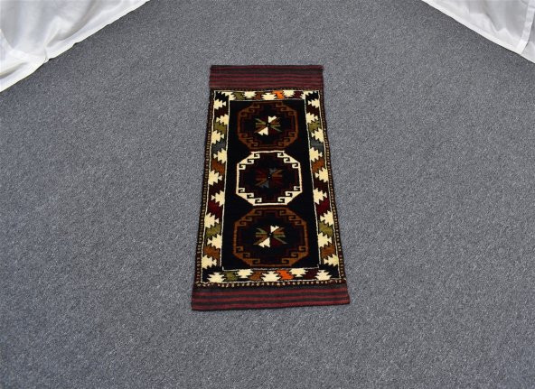 Vintage El Dokuma İhtişamlı Nadir Güzellikte Şavak Yün Halı ! - 3