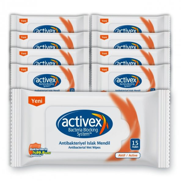 Activex Antibakteriyel Mendil
