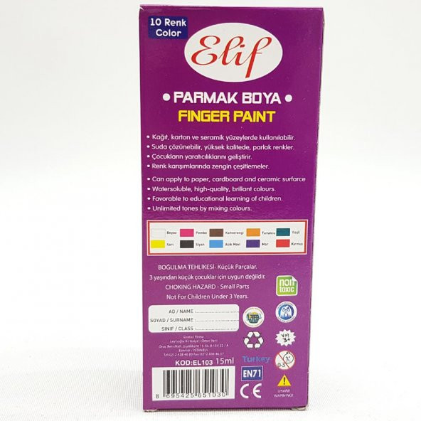 Elif Parmak Boyası 10 Adet - 4
