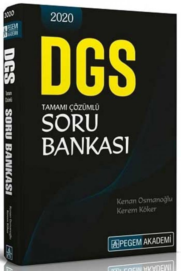 2020 DGS Tamamı Çözümlü Soru Bankası Pegem A Yayıncılık