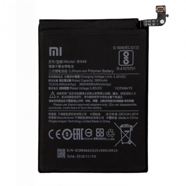 Xiaomi Redmi Note 8 / Redmi 7 Uyumlu Batarya BN46 4000 mAh - 1