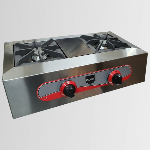 Remta CEJ26 Sönme Emniyetli İkili Setüstü Lokanta Ocağı Gazlı CE