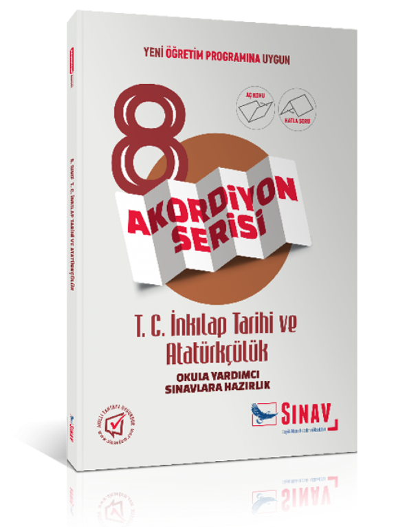 Sınav  8. Sınıf T.C. İnkılap Tarihi ve Atatürkçülük Akordiyon Kitap