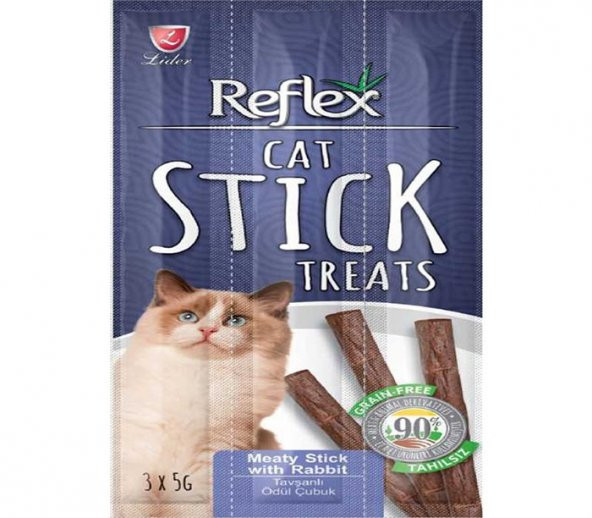 Reflex Cat Stick Tavsanli Kedi Ödül Çubuğu 5 Gr X 3 Adet