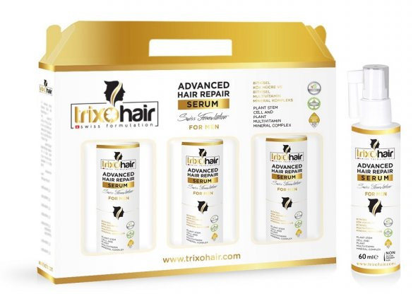 Trixohair Saç Dökülmesine Karşı Saç Bakım Şampuanı ve Saç Serumu Erkekler İçin - 3 Aylık Set - 2